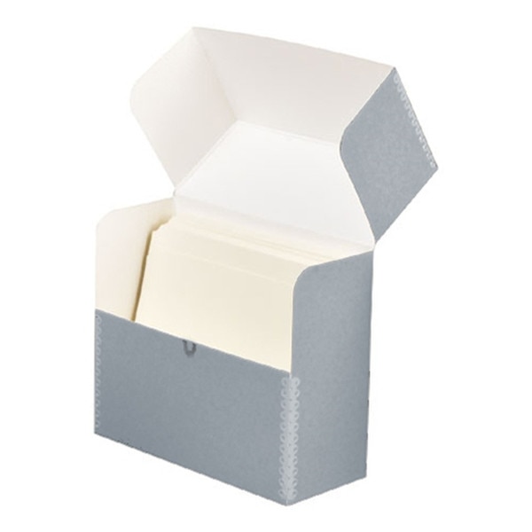 Letter Size Blue-Gray Flip-Top Shel